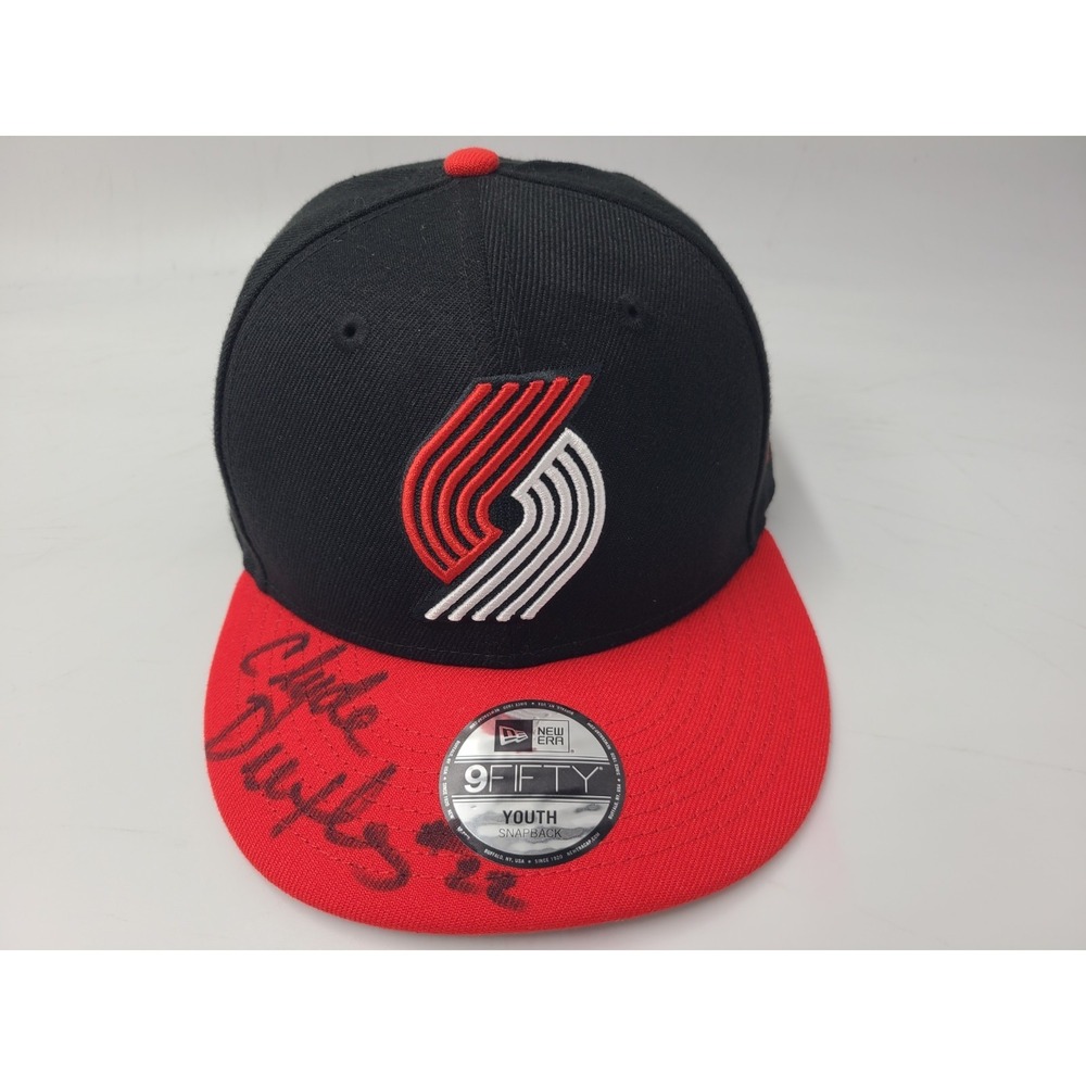 Youth Portland Trail Blazers Clyde Drexler Signed Autographed Snapback Hat Cap